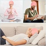ACWOO Migraine Relief Cap Reusable Cold Heat Therapy Pink view 5