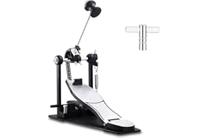 Soulmate Double Chain Bass Drum Pedal for Drum Set - Heavy Duty Kick Pedal with Large Frame, Step Hammer Drive, Single Kick Pedal Compatible with Acoustic & Electronic Drums