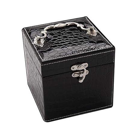 Ltongx Schmuck-Box-Leder Handgefertigte Geschenk-Aufbewahrungskoffer Für Halskette Ringuhr Displa Schöne Geschenkbox Drei-Sch