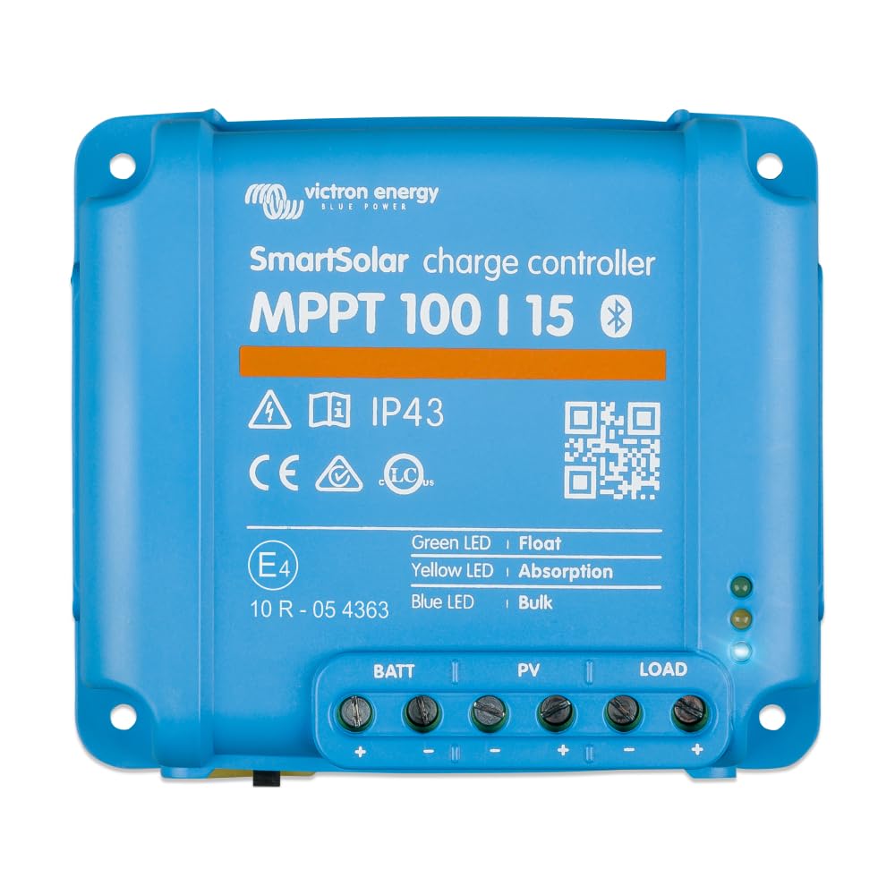 Photo 1 of Victron Energy SmartSolar MPPT Solar Charge Controller (Bluetooth) - Charge Controllers for Solar Panels - 100V, 15 amp, 12/24-Volt