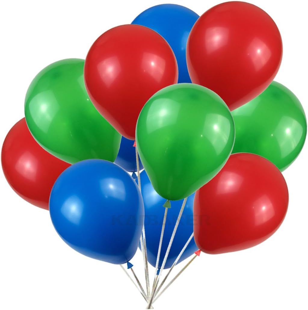 picture Red Blue And Green Balloons party balloons 100 pack 12 inch red green blue