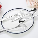 Lanjue 6 PCS Silverware Stainless Steel Flatware Fork Spoon Set Utensils view 4