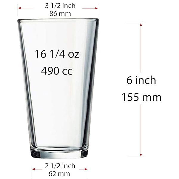 SET OF 12 – DRINKING GLASSES 16 OZ HIGHBALL WATER GLASSES CUPS SETS PINT GLASSES BEER GLASSES TUMBLERS BAR GLASSES DESIGN FOR HOME AND KITCHEN