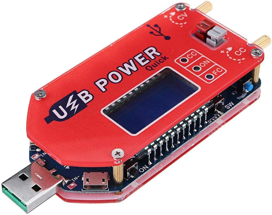 DollaTek 15W USB Step UP Power Supply Module Boost Adjustable Converter Fan Speed Control Potentiometer with LCD Display - Red