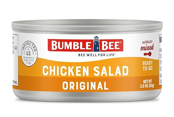 BUMBLE BEE SNACK ON THE RUN CHICKEN SALAD WITH CRACKERS KIT, READY TO EAT, SPOON INCLUDED – SHELF STABLE & CONVENIENT PROTEIN SNACK, 3.5 OUNCE (PACK OF 3)