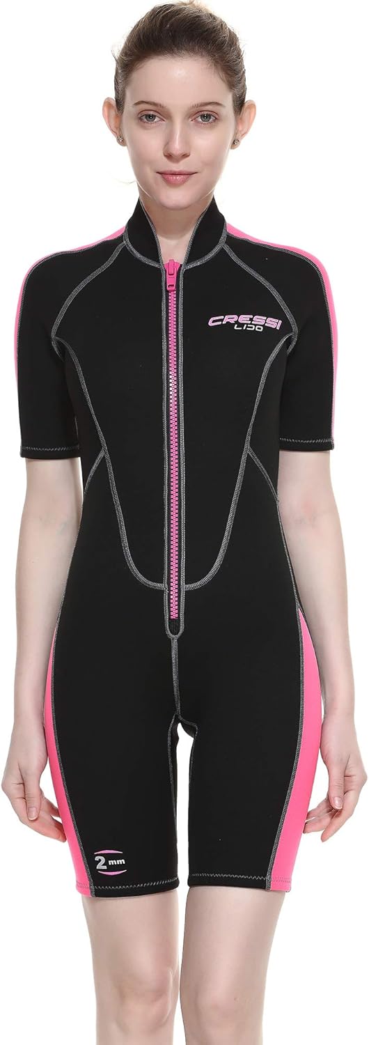 Cressi Women's Playa Lady Shorty Wetsuit Premium Neoprene 2 mm, Black
