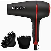 REVLON SmoothStay 1875 Watt Coconut Oil Infused Hair Dryer with Diffuser | Includes concentrator &amp; diffuser, lightweight, ionic ceramic technology, frizz control, boosts shine and volume