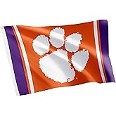 Desert Cactus Clemson University CU Flag - 3 x 5 Feet Tigers Banner, Indoor/Outdoor Durable Fabric, 100% Polyester Design (Style S)