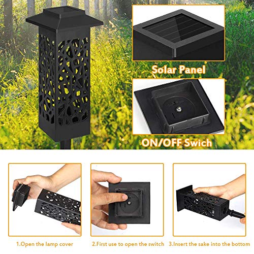 4 Stück Gartenleuchte Solar, Vegena Gartenbeleuchtung mit Erdspieß Solarleuchte Garten Gartenlampe IP65 Wasserdicht LED… – Bild 3
