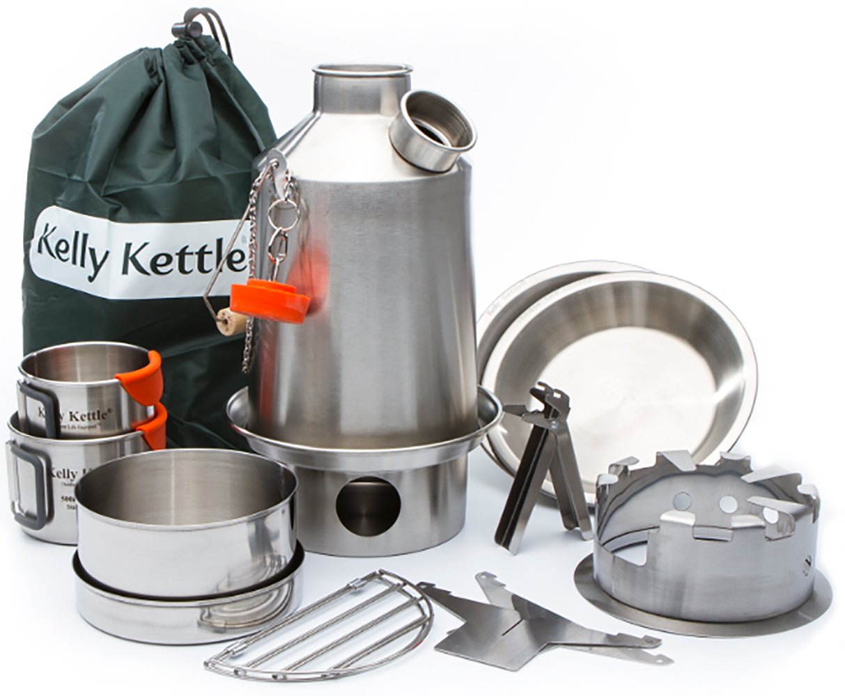 Camp Stove - Kelly Kettle Ultimate Kit - Boils Water Within Minutes, Uses Natural Fuel, and Enables You to Rehydrate Food or Cook a Meal