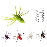Topwater Spider Fishing Lure Bait - Soft Spider Lures for Bass Trout Pike,TPE Flexible Body for Lifelike Action, Perfect for Freshwater Saltwater Fishing