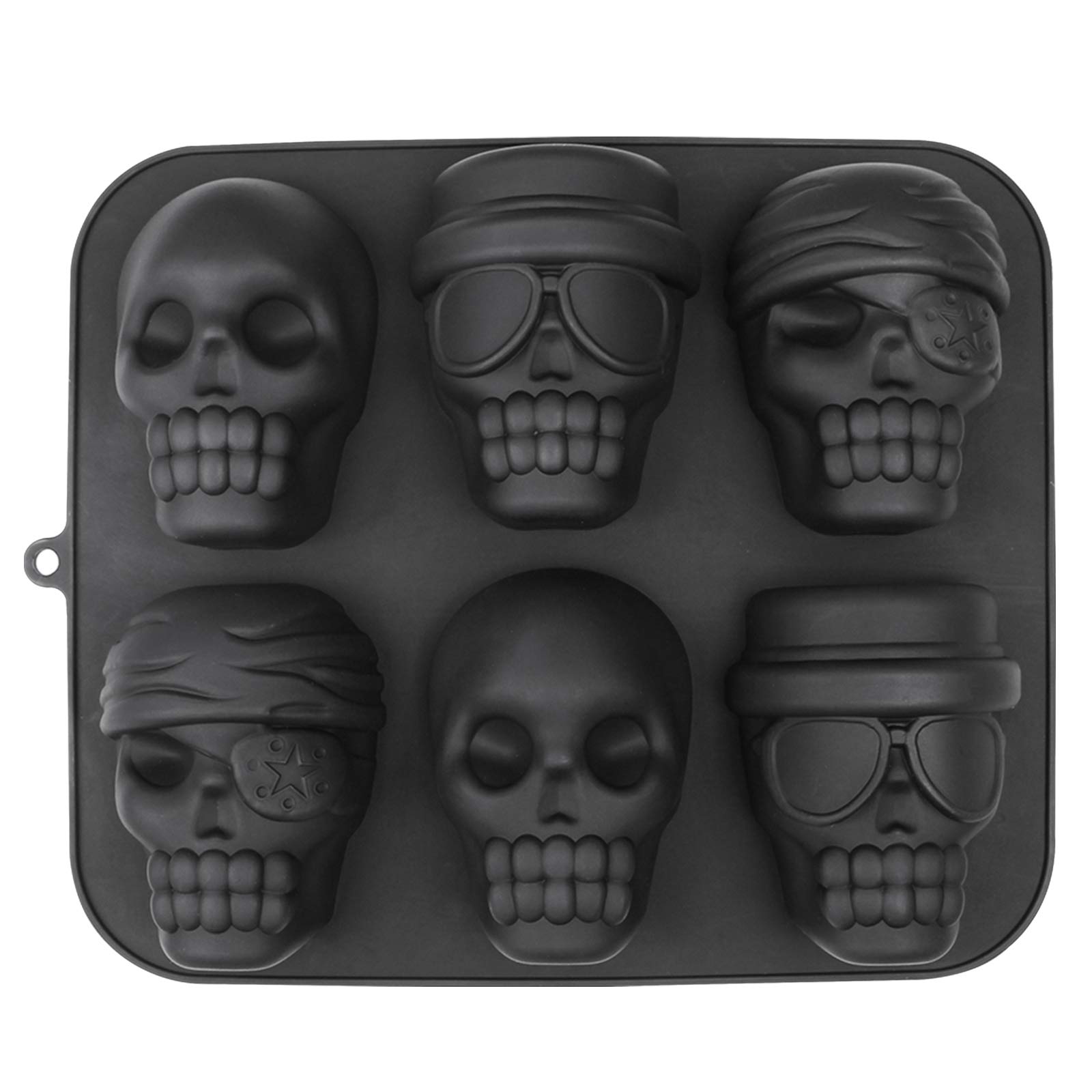 webake Skull Cake Mould Halloween Silicone Moulds Skull Jelly Moulds 30 x 25cm Cake Tins for Baking for Halloween Party Decorations, 1 Pack