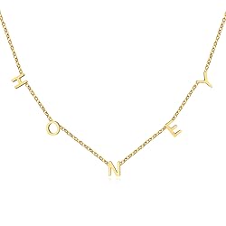 Memgift Dainty Gold Honey Necklace for Women