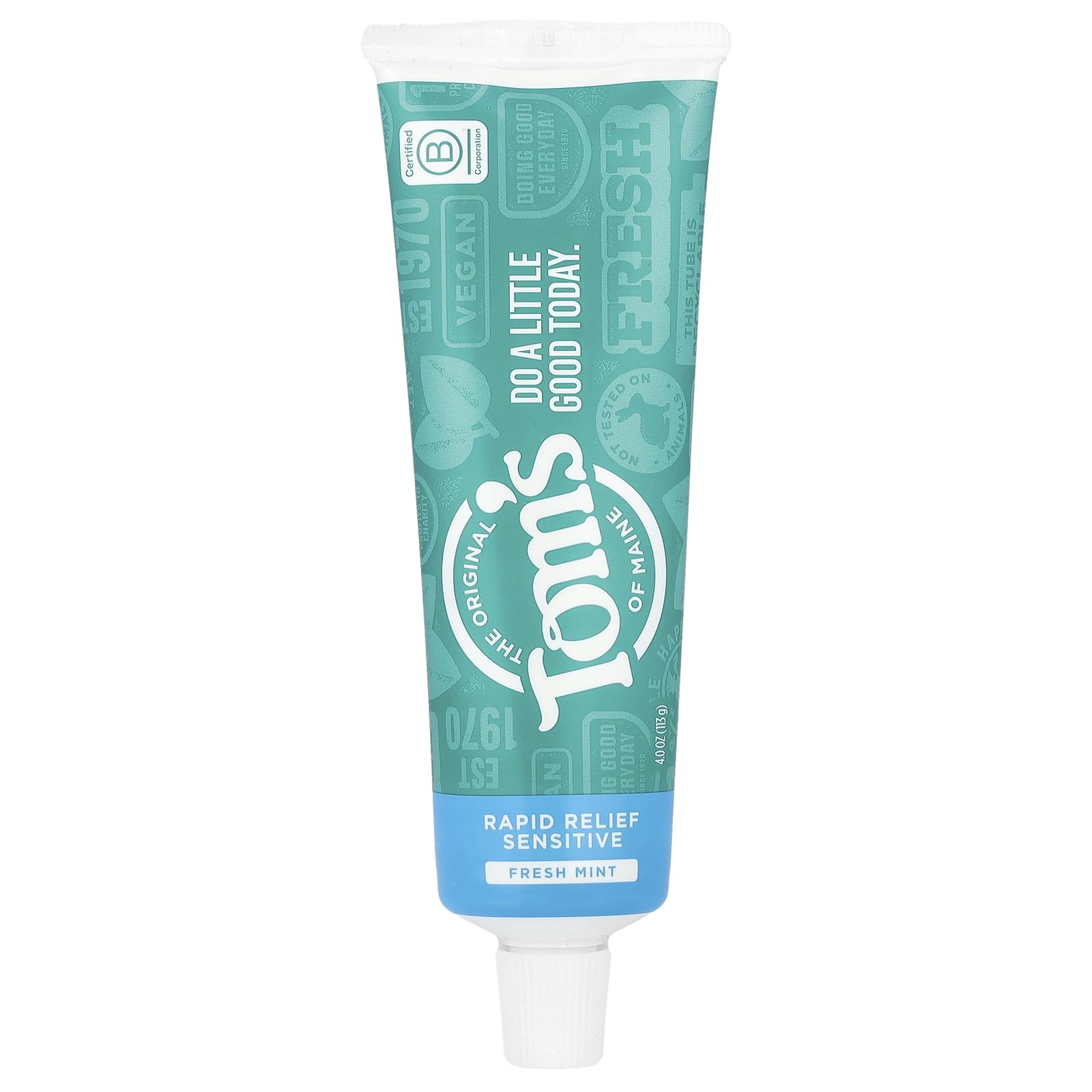 Tom's Of Maine Rapid Relief Sensitive Toothpaste, Fresh Mint, 113g
