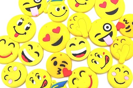 Satyam Kraft Pack of 20 Silicon Fridge Magnet Refrigerator Magnets Kids Gifts Home Decoration (Smiley)