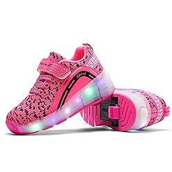 Nsasy Roller Shoes Girls Boys Wheels Sneakers Led