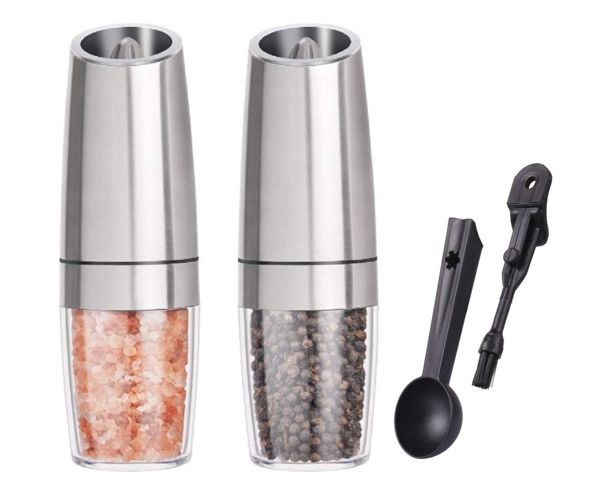 Best Automatic Stainless Steel Pepper And Salt Grinder 2 Pack