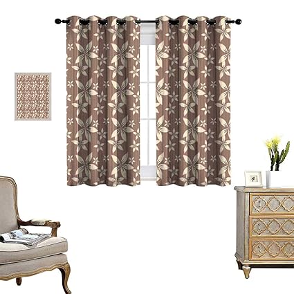 Amazon Com Homehot Floral Window Curtain Fabric Shabby Chic