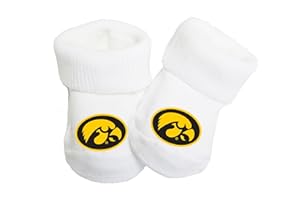 Future Tailgater Iowa Hawkeyes Baby Toe Bootie Socks: Baby Bootie, 0-9 months