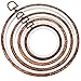 Tatuo 4 Pieces Embroidery Hoop Cross Stitch Hoops Imitated Wood Embroidery Circle for Art Craft Handy Sewing and Hanging
