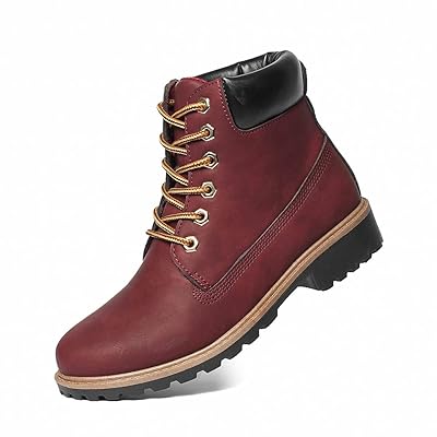 maroon work boots