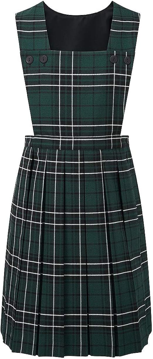 royal blue tartan school pinafore
