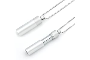 MIKUHOT 528 Hz Meditation Necklace Breathing Frequency Sound Healing Device by Adjusting The Breathing for Anxiety & Stress Relief Mindfulness (Silver)