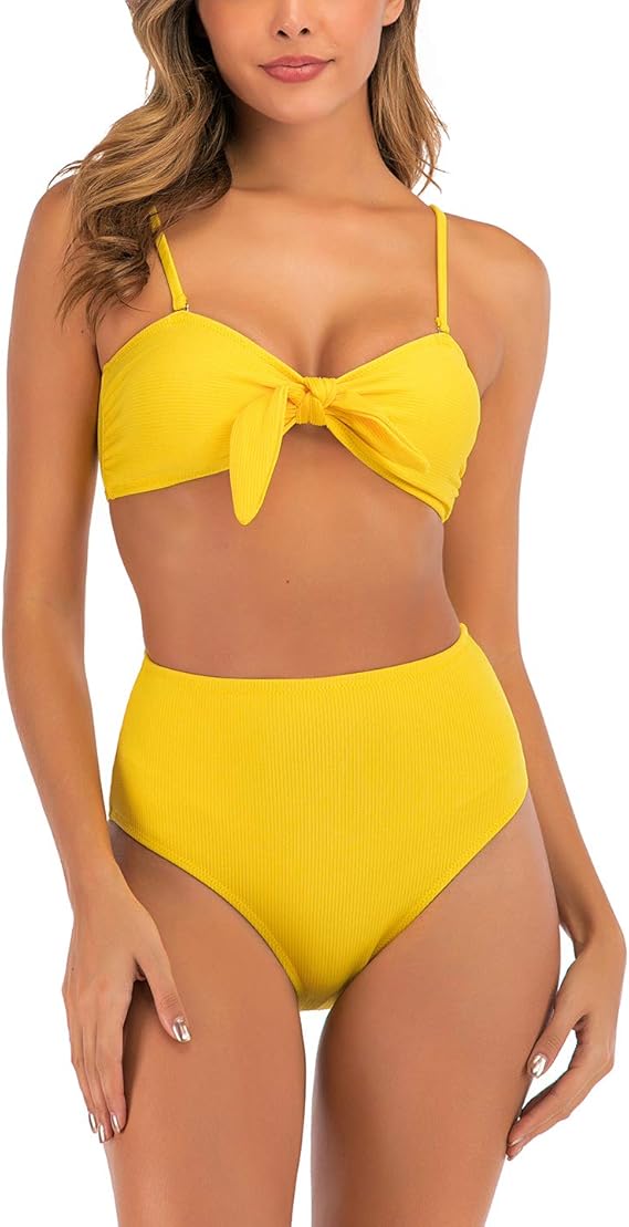 bandeau bikini mit schnürung