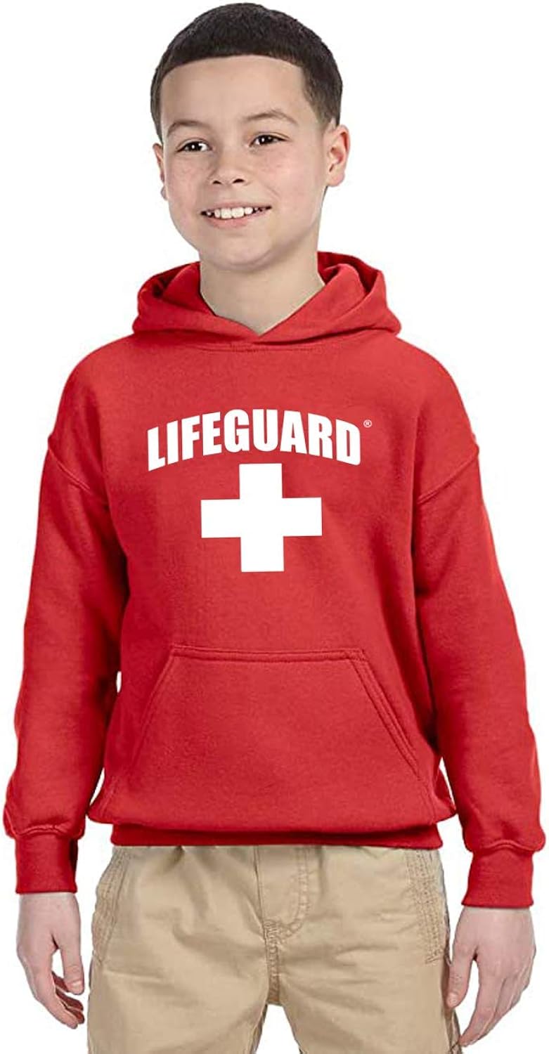 LIFEGUARD Officially Licensed First Quality Youth Kids Hooded Pullover Sweatshirt with Hood: Clothing