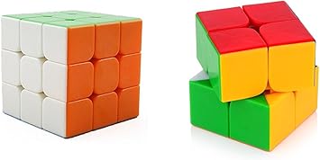 Mayatras 2x2 High Speed Stickerless Speedy Rubik Magic Puzzle Cube Plus 3x3 Combo