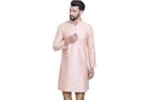 Sojanya (Since 1958 Men'S Silk Blend Embroidered Only Long Kurta