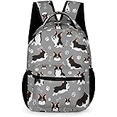Homieblanket Corgi Backpack for Kids Girls Boys School, 16 Inches Cute Corgis Dog Theme Bookbag, Adjustable, Lightweight, Large Capacity, Colorful Daily Casual Backpacks