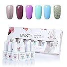 Elite99 Gel Nail Polish Set Soak Off UV LED Varnish Manicure 6 Colours Nail Art Gift Kit