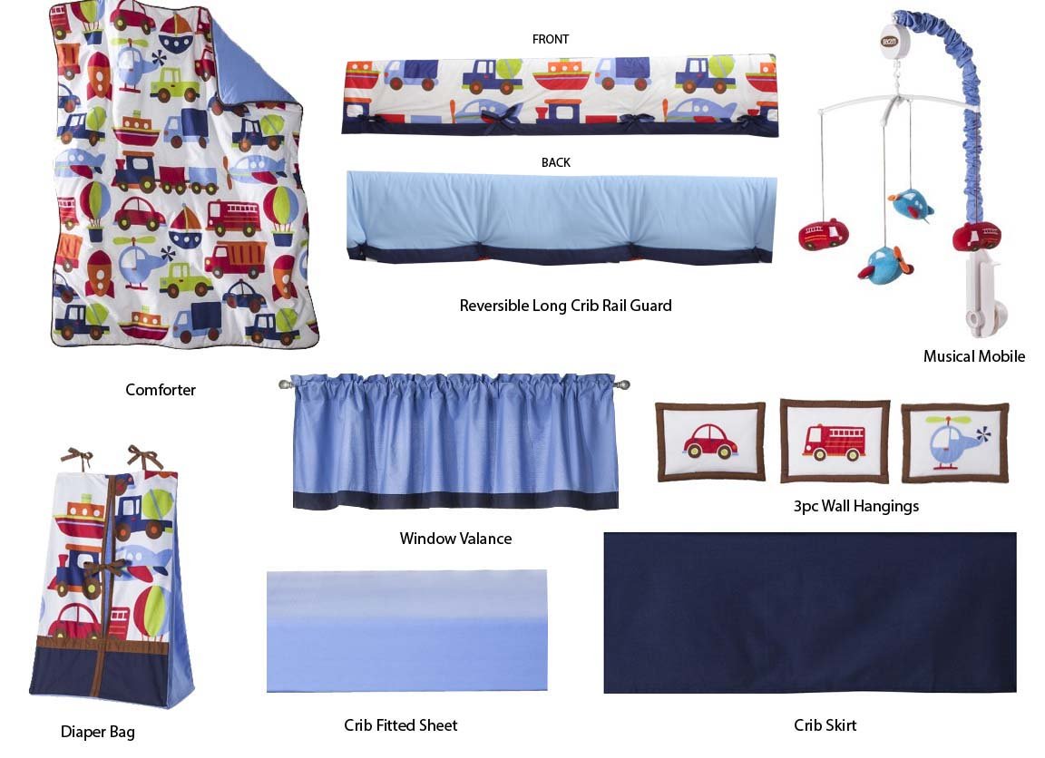 Best Bacati Transportation Bedding