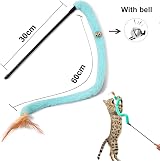 GingerUPer Cat Toy Set 6 Pack Interactive Feather Rainbow Wand Toys view 3
