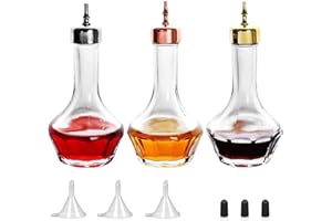 SuproBarware Bitters Bottle Set Glass Dash Bottle with Dasher Top 1.7oz Professional Bar Tool for Cocktail Great for Bartende