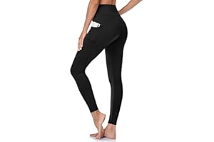 GAYHAY Leggings with Pockets for Women - High Waisted Tummy Control Workout Yoga Pants for Gym Running
