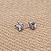 ANBALA Cat Stud Earrings 925 Sterling Silver Ear Studs Freshwater Cultured Pearl Stud Earrings for Women Girls