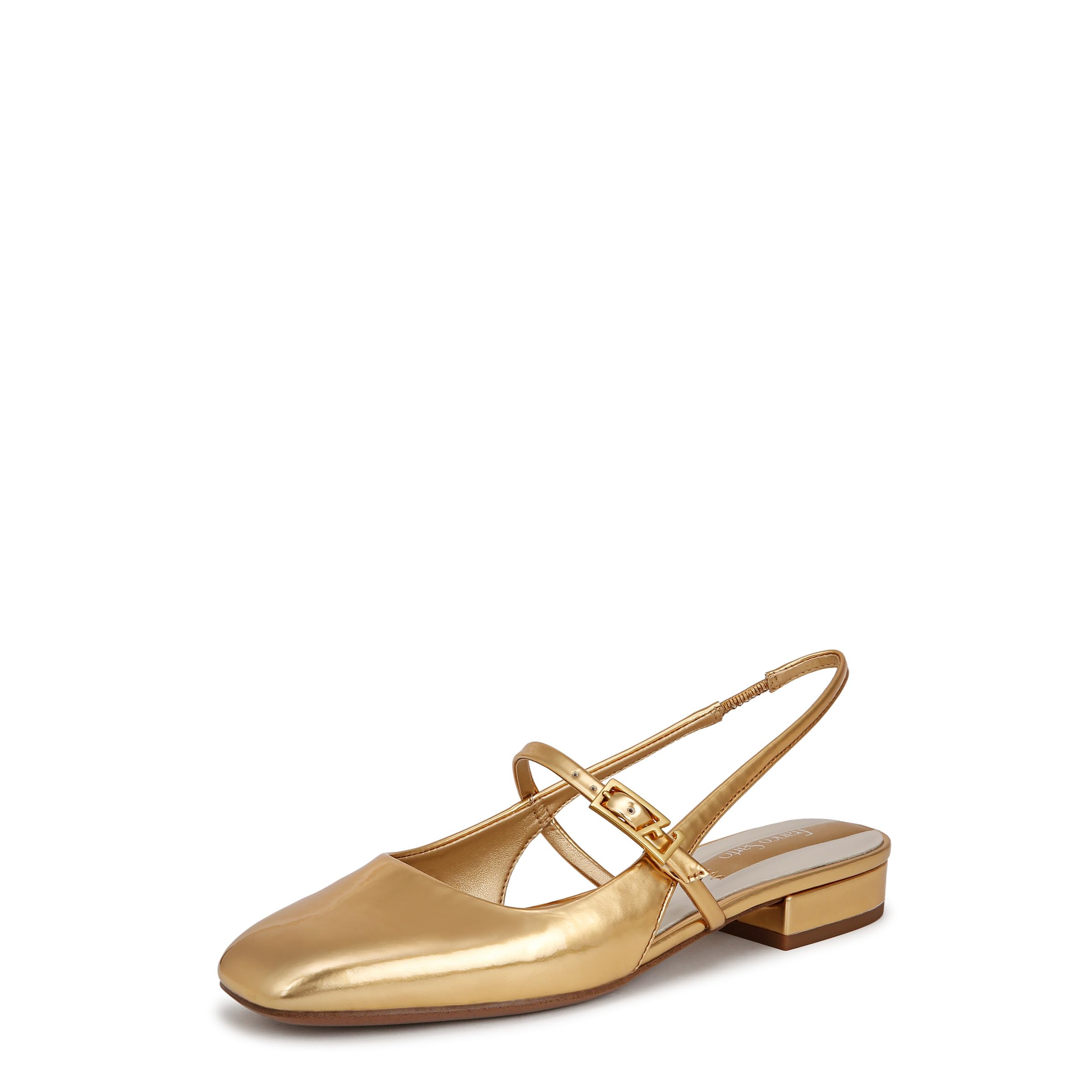 Franco Sarto Womens Destin Ballet Flat Gold 8 W