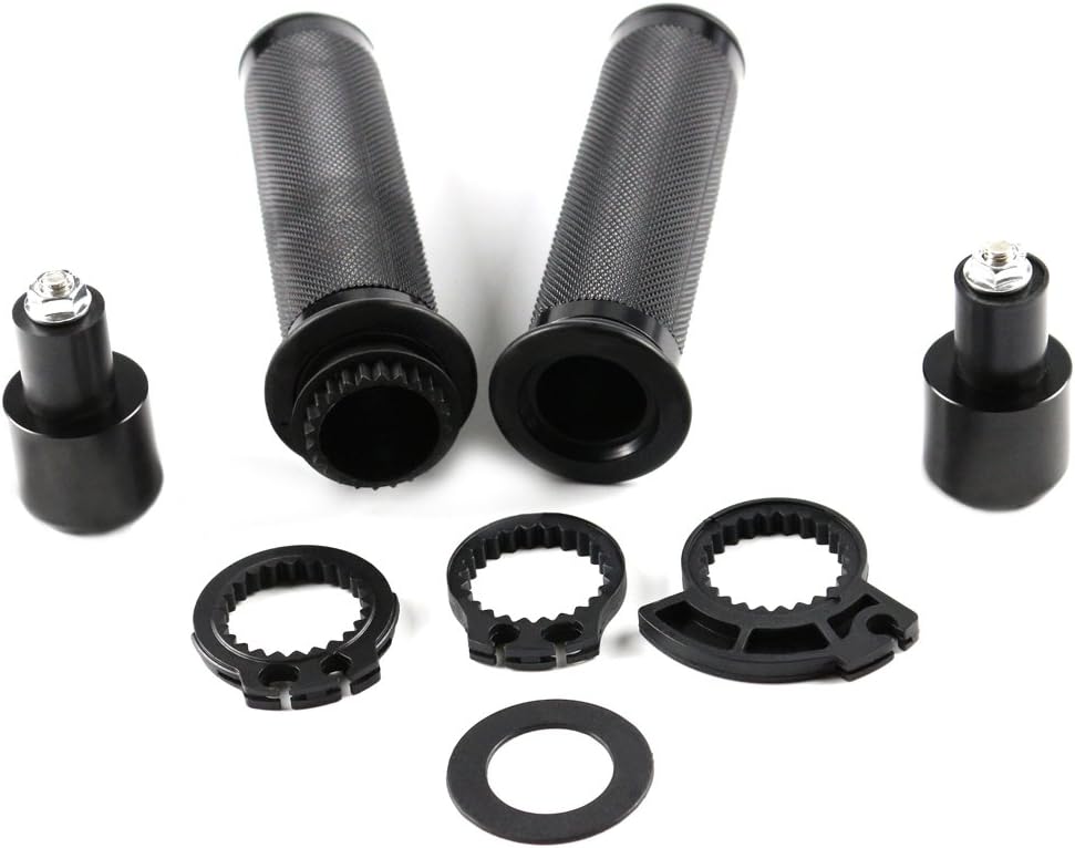 Motorcycle Aluminum Rubber CNC 22mm Universal handlebar Grips Ends Hand Bar With Throttle Core