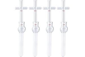 4E's USA Tissue Grinder 4 Sets - 15mL Glass Dounce Homogenizer Tissue Grinder Tube with Pestel, Ground Glass Round Body Homogenizer, Made of Borosilicate Glass with Cross Handle