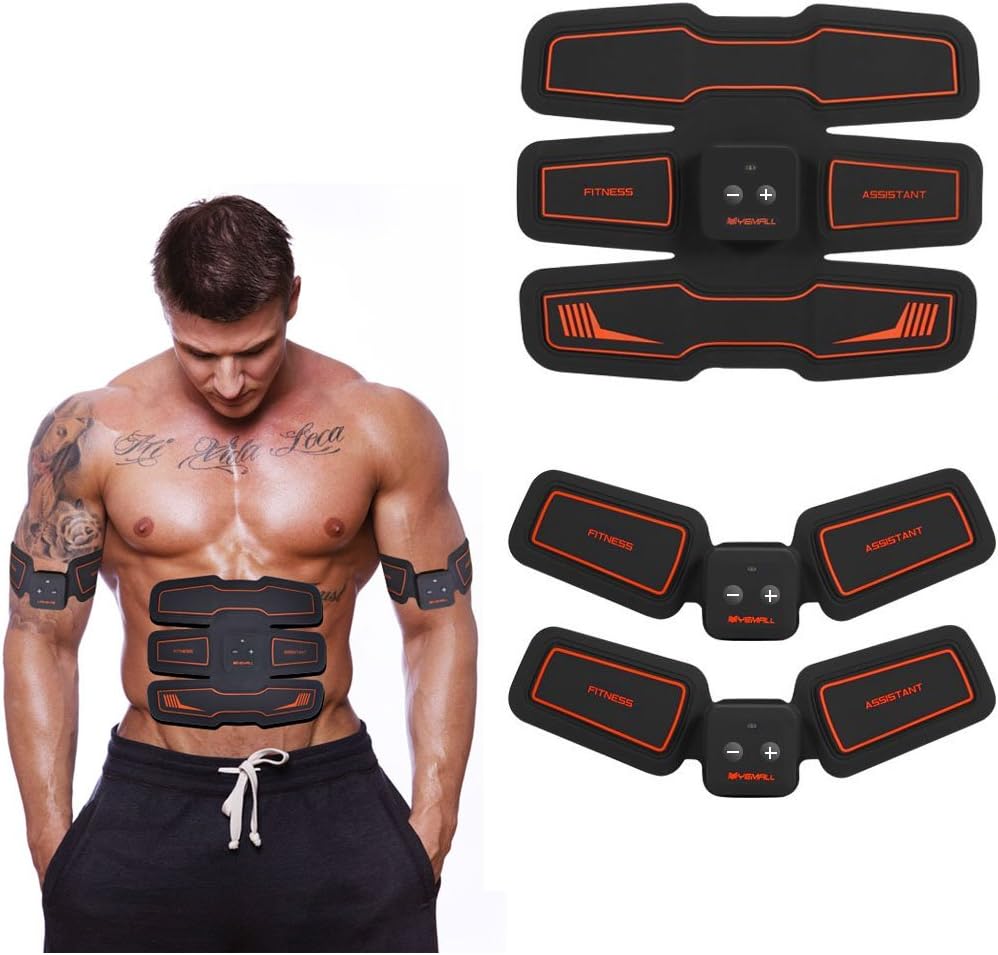 Electrical Muscle Stimulation,Muscle Trainers,Abdominal Toning Belt ,Ab Belt Muscle Toner Abs Trainer Body Fitness Training Slimming Machine Home Fitness Training Gear Support For Men & Women