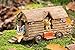Joykick Fairy Garden Caravan Kit - Miniature Hand Painted Figurine Statues with Accessories - Set of 4pcs for Your House or Lawn Decor