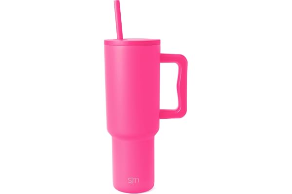 Simple Modern 40 oz Trek Tumbler with Handle and Straw | Insulated Stainless Steel Water Bottle Iced Coffee Cup Travel Mug |