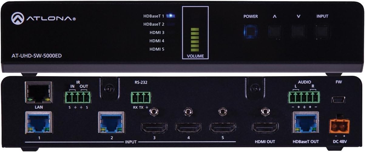 Atlona AT-UHD-SW-5000ED HDMI/HDBaseT Switcher 5 X 2
