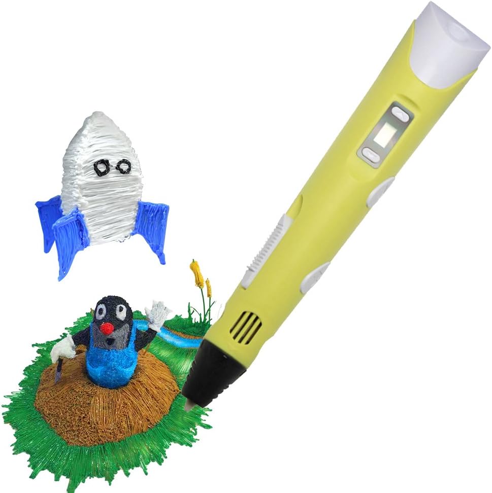 Dewang Dw G2 3d Printing Pen Adjustable Speed Temperature Led Display Abs Pen Holder With 3 Roll Pla Filament Template Paper For Art Craft Making 3d Modeling Children Education Christmas Gift Toy