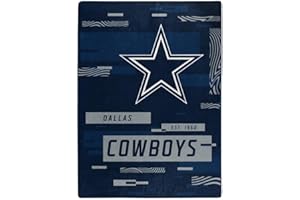 NORTHWEST ENTERPRISES NFL Digitize Design Plush Raschel Thow Blanket, 60"x80" (Dallas Cowboys)