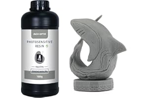Rich-OPTO 3D Printer Resin Pro 1kg LCD 3D Printing Liquid UV-Curing 405nm Rapid High Precision Quick Curing Standard Resin Aqua Grey