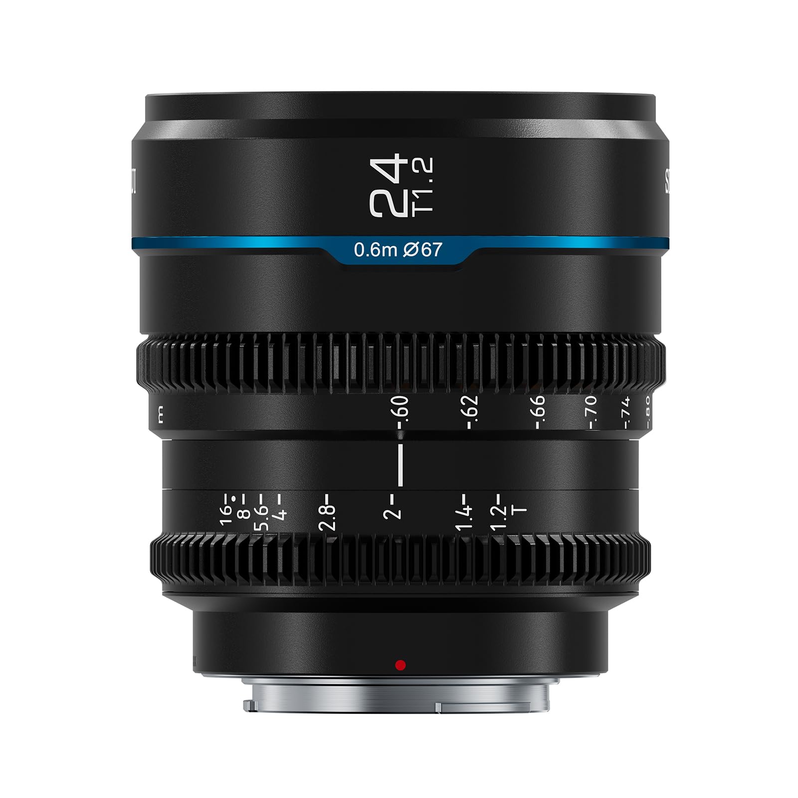 SIRUI Night Walker 24mm Manual Focus Cine Lens, T1.2 Large Aperture S35 Frame Prime Lens for X Mount Cameras, For X-H2/H2S, XT-4, XT-3,X-S10, X-S20 (MS24X-B, X Mount, Black)