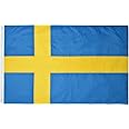 Sweden 3' x 5' Ft 210D Nylon Premium Outdoor Embroidered Swedish Flag
